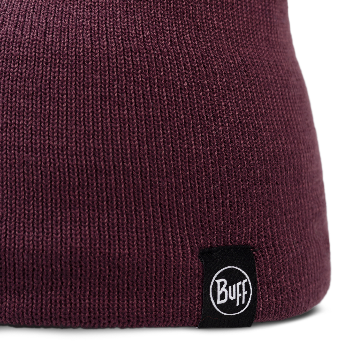 KNITTED & FLEECE BAND BEANIE LILON SHORT BURGUNDY