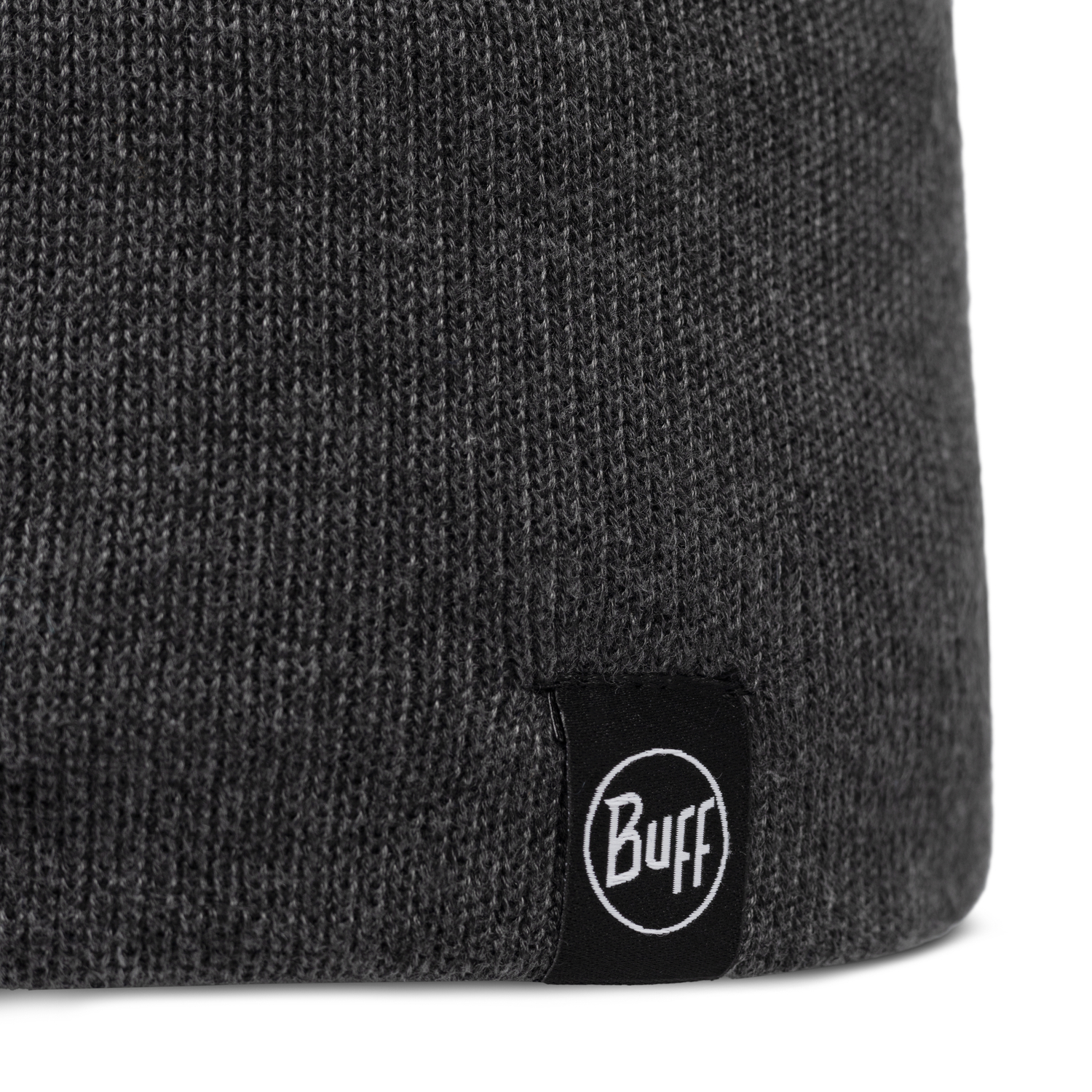 KNITTED & FLEECE BAND BEANIE LILON SHORT GREY HEATHER