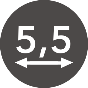 5,5 CM WIDTH