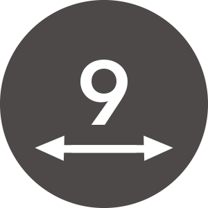 9 CM WIDTH